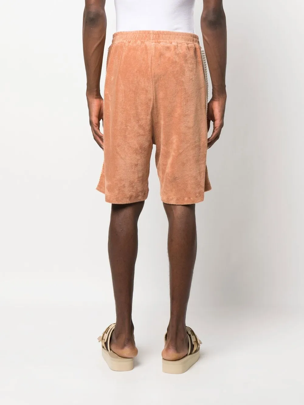 Barrow Logo-patch Terry Shorts In Braun