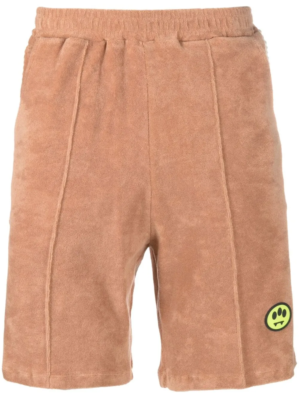 Barrow Logo-patch Terry Shorts In Braun