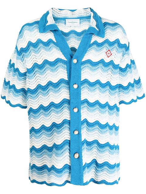 Casablanca Hemd mit Wavy Gradient-Strickmuster