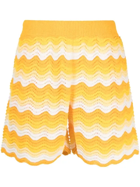 Casablanca scalloped-knit shorts