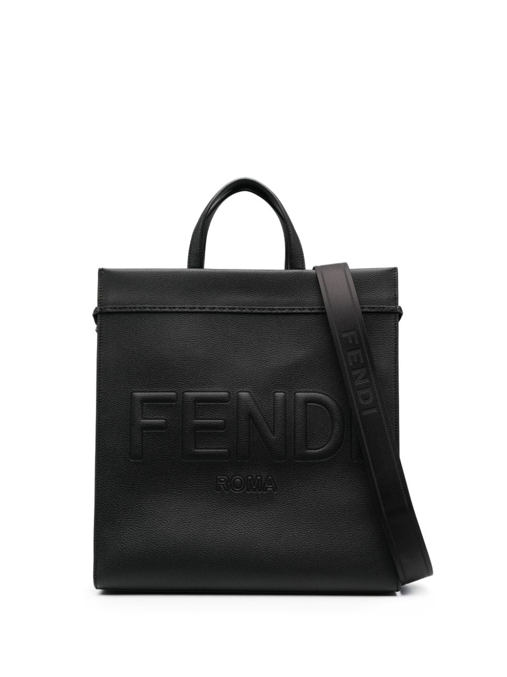 Fendi Medium Go To Leather Tote Bag In Black