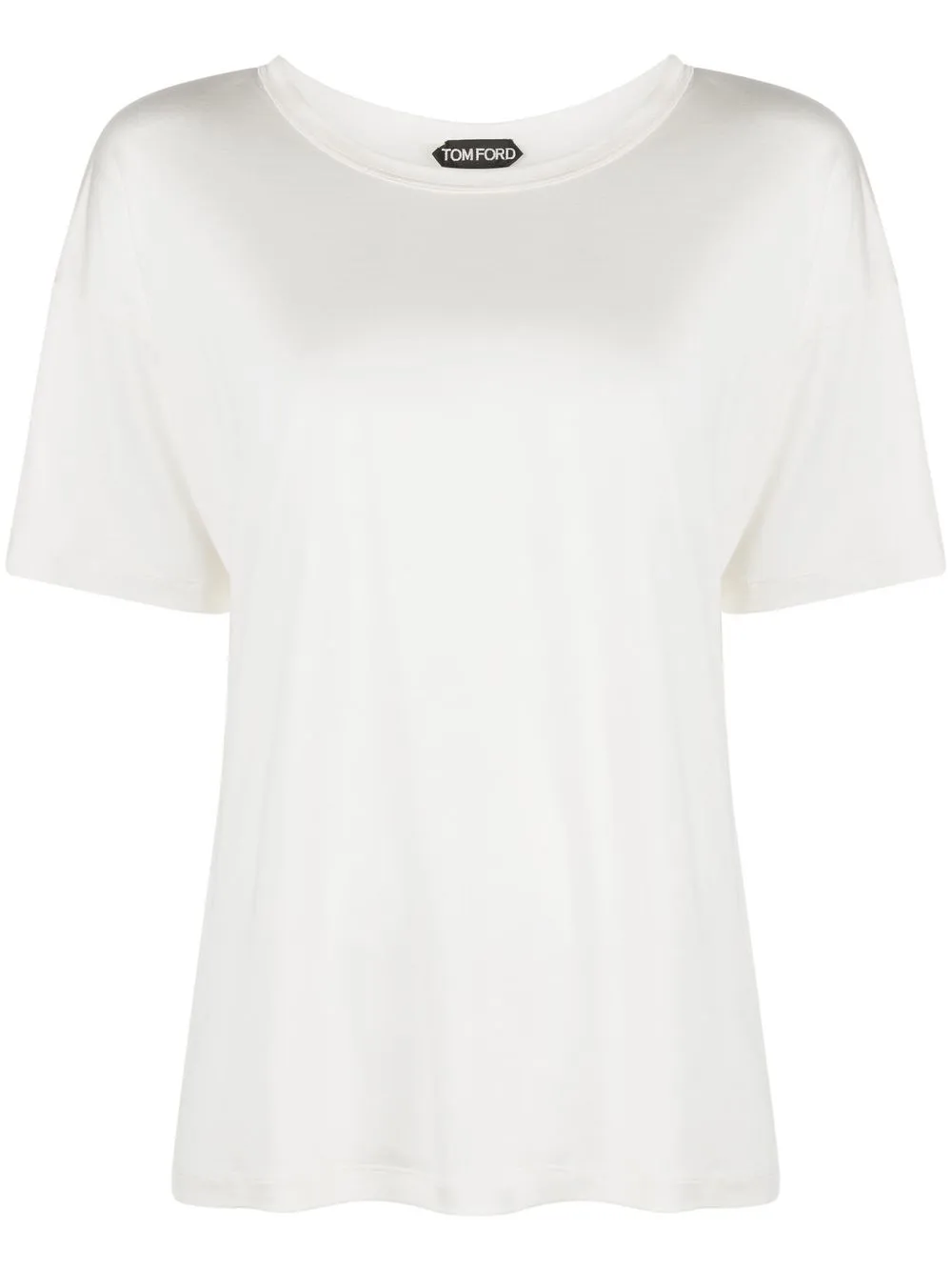 TOM FORD シルク Tシャツ - ホワイト TOM FORD シルク Tシャツ - ホワイト