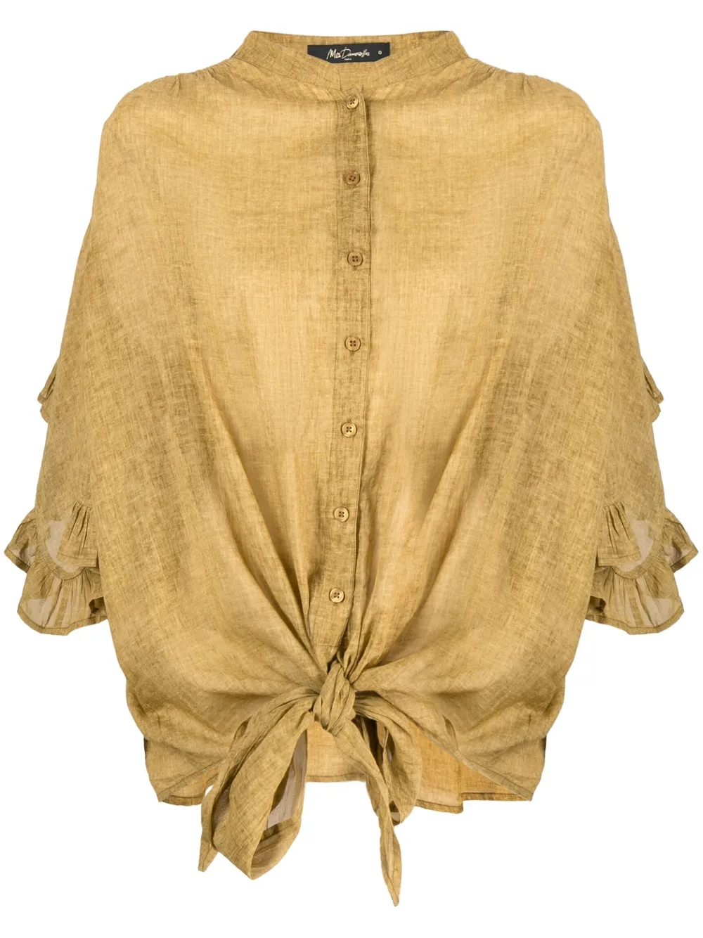 Mes Demoiselles frayed-edge buttoned shirt