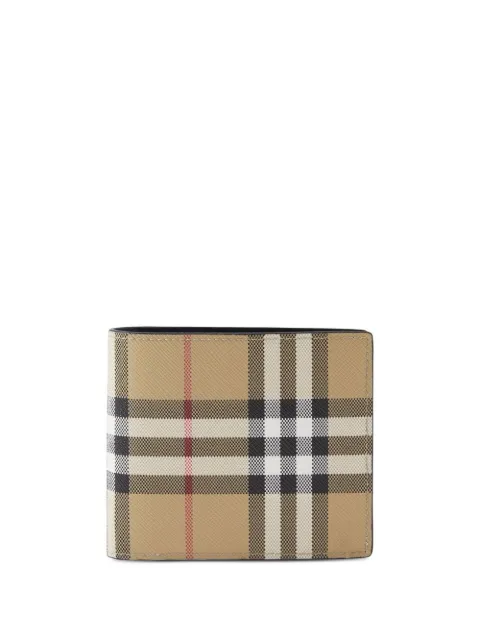 Burberry check bifold wallet