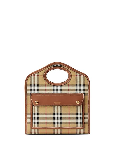Burberry check-patterned mini tote bag    