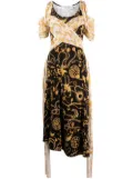 Marine Serre Nuisette draped midi dress - Neutrals
