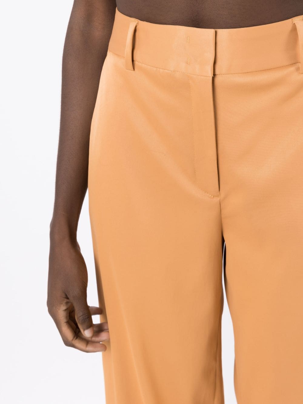 Shop Misci Temperada Straight-leg Trousers In Brown