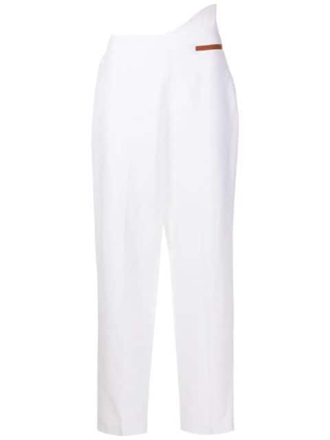 MISCI asymmetric-waist straight trousers 