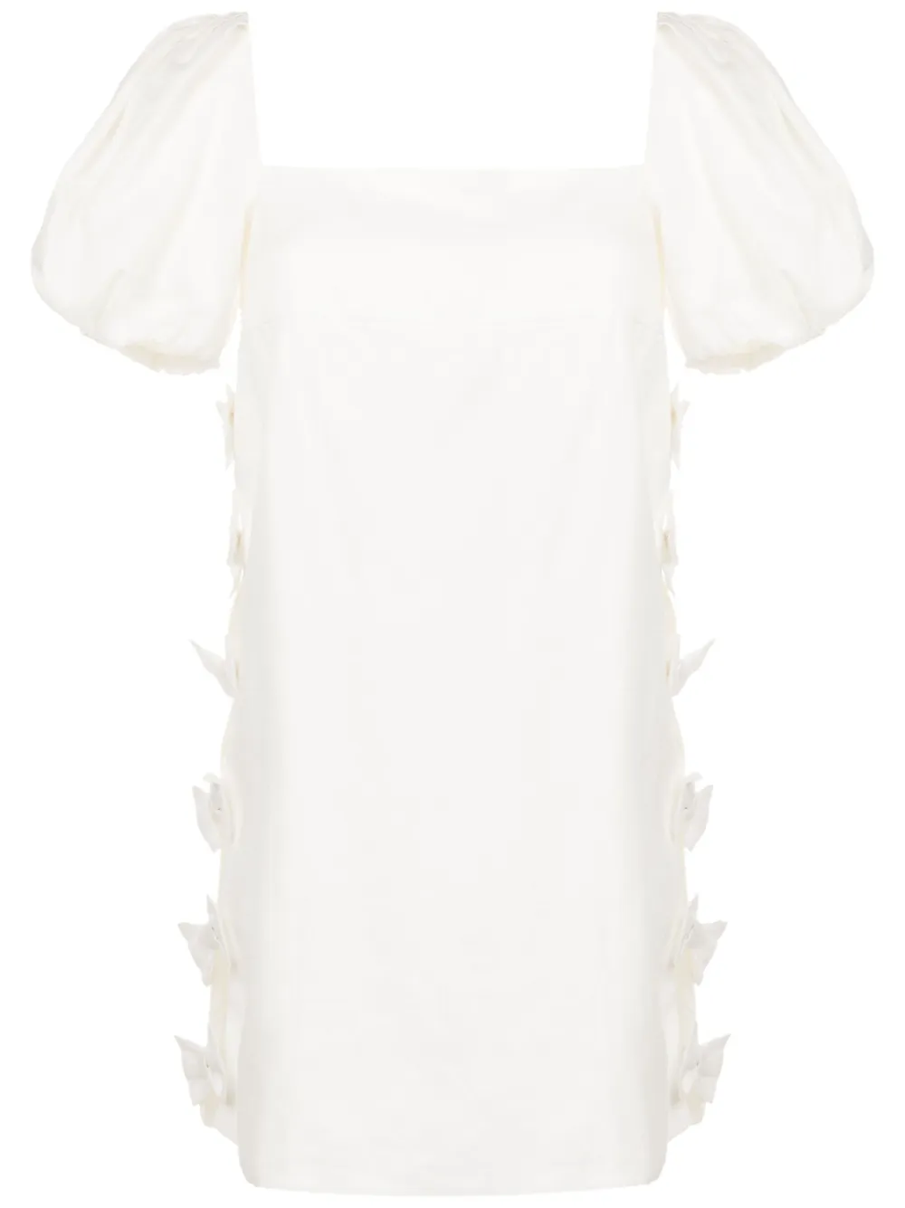 Adriana Degreas Puff-sleeves Bow-detail Dress In White