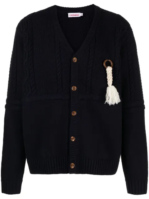 Charles Jeffrey Loverboy cable-knit panelled cardigan