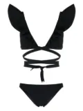 ZIMMERMANN ruffled wrap-up bikini - Black