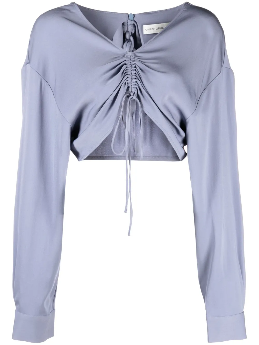 Image 1 of Christopher Esber ruched crop top