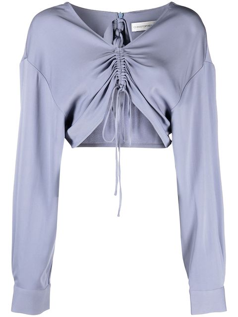 Christopher Esber ruched crop top