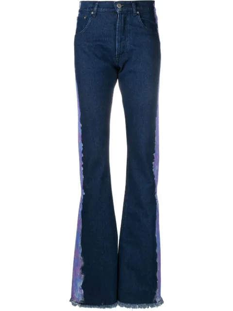 Sky High Farm Schlagjeans mit Batikmuster