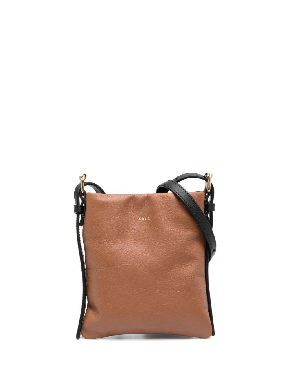 Sacai Leather Cross Body Bag In 褐色