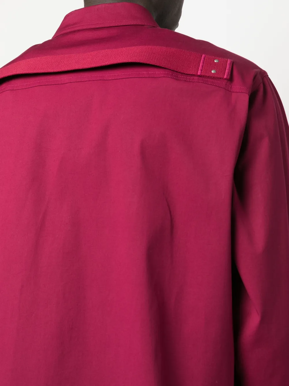 Rick Owens Long-sleeve Buttoned Shirt Jacket In Pink