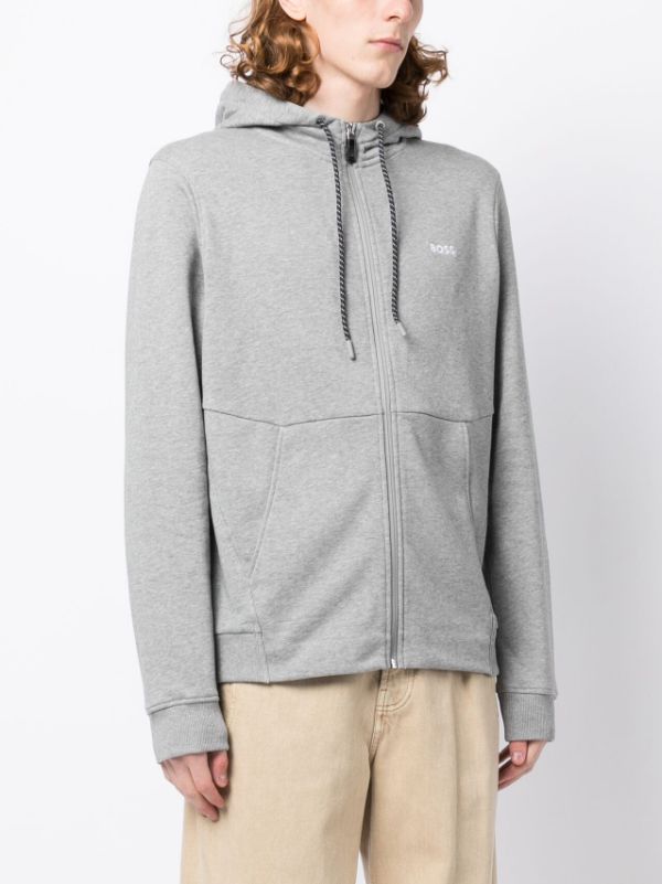 Boss saggy clearance zip through hoodie