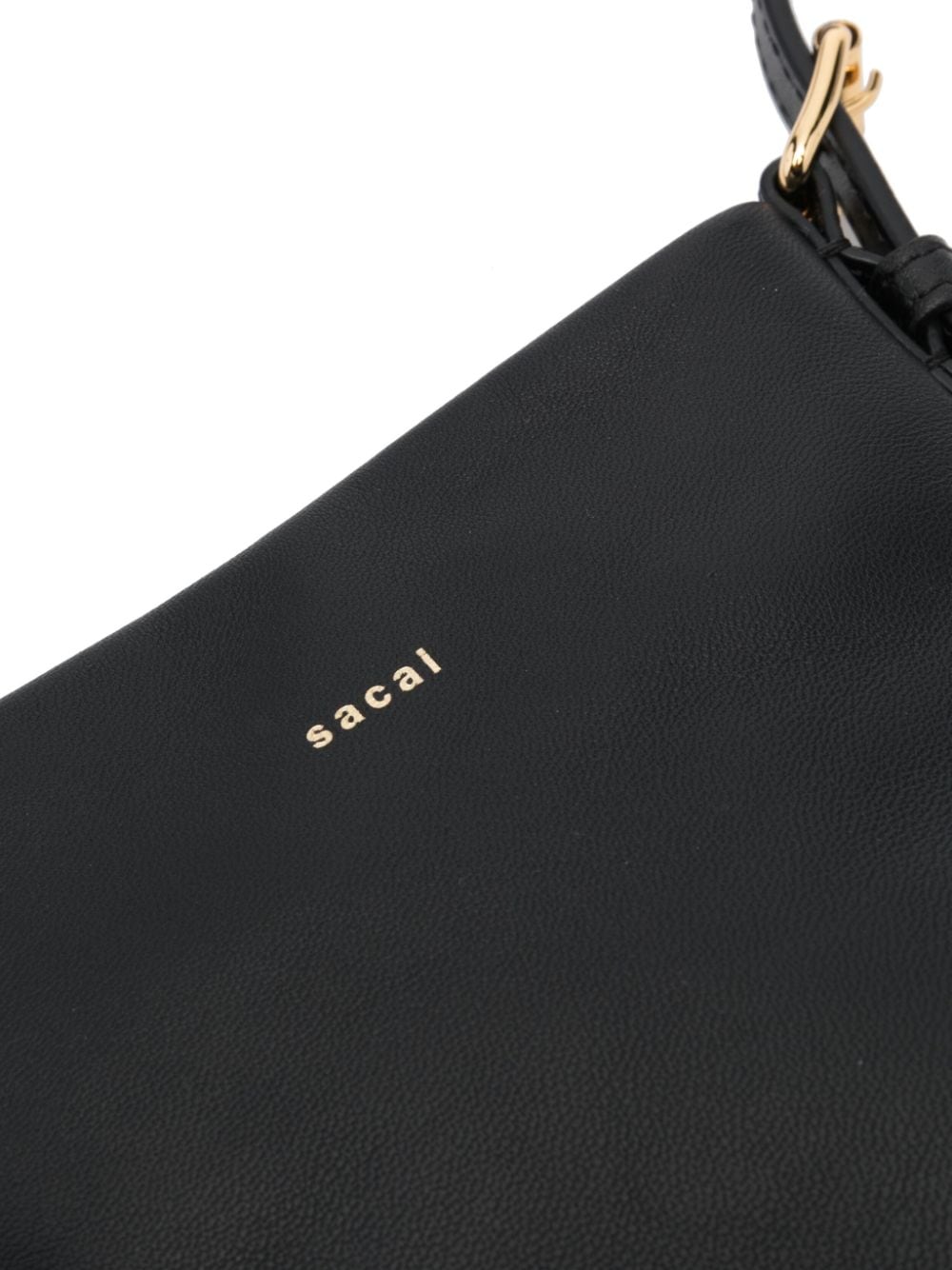 Shop Sacai Leather Cross Body Bag In 黑色