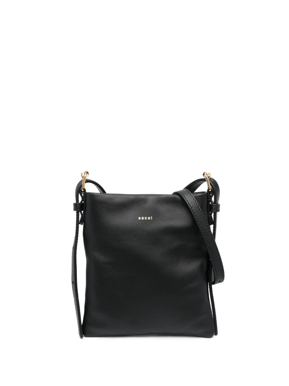 Sacai Leather Cross Body Bag In 黑色