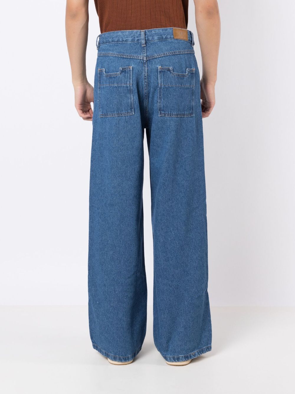 Shop Misci Chanfro Wide-leg Jeans In Blue