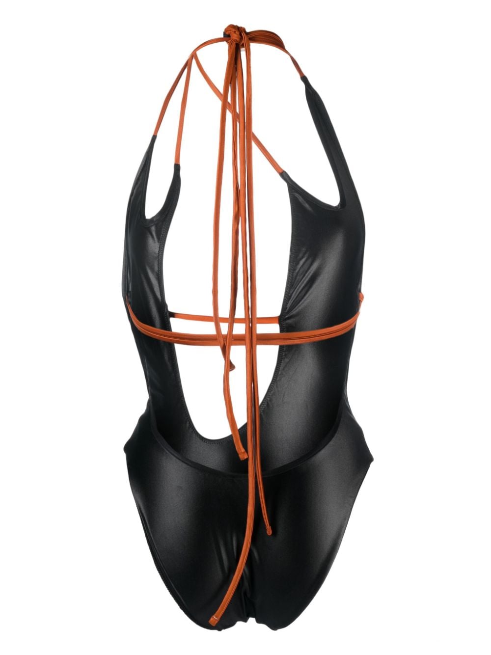Shop Ottolinger Wrap-around String Swimsuit In Schwarz