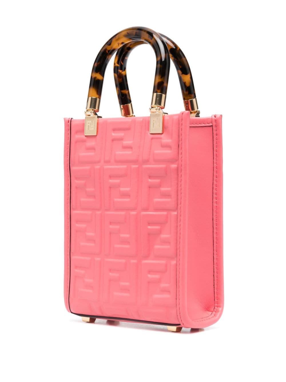 Shop Fendi Monogram-debossed Tote Bag In Pink