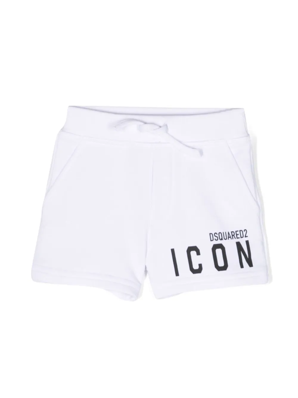 Dsquared2 Babies' Logo-print Cotton Shorts In White