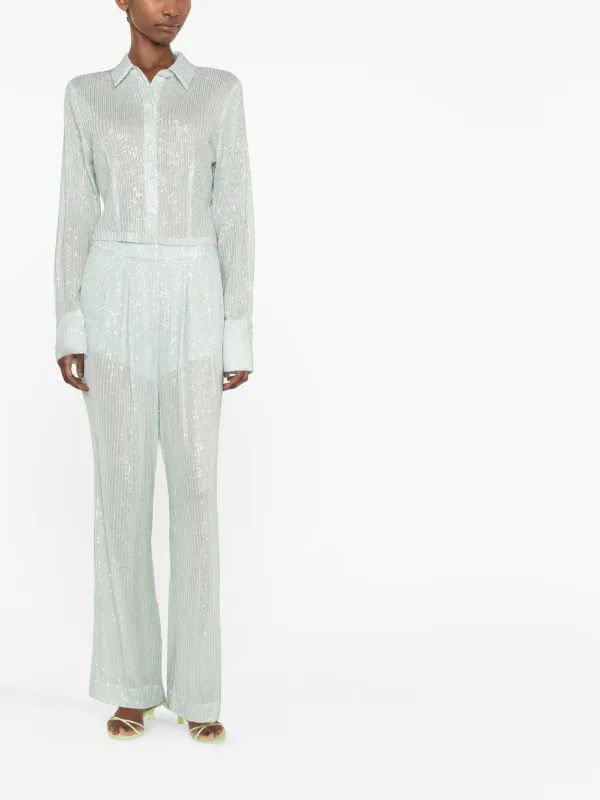 ROTATE BIRGER CHRISTENSEN sequin-embellished button-down Cardigan