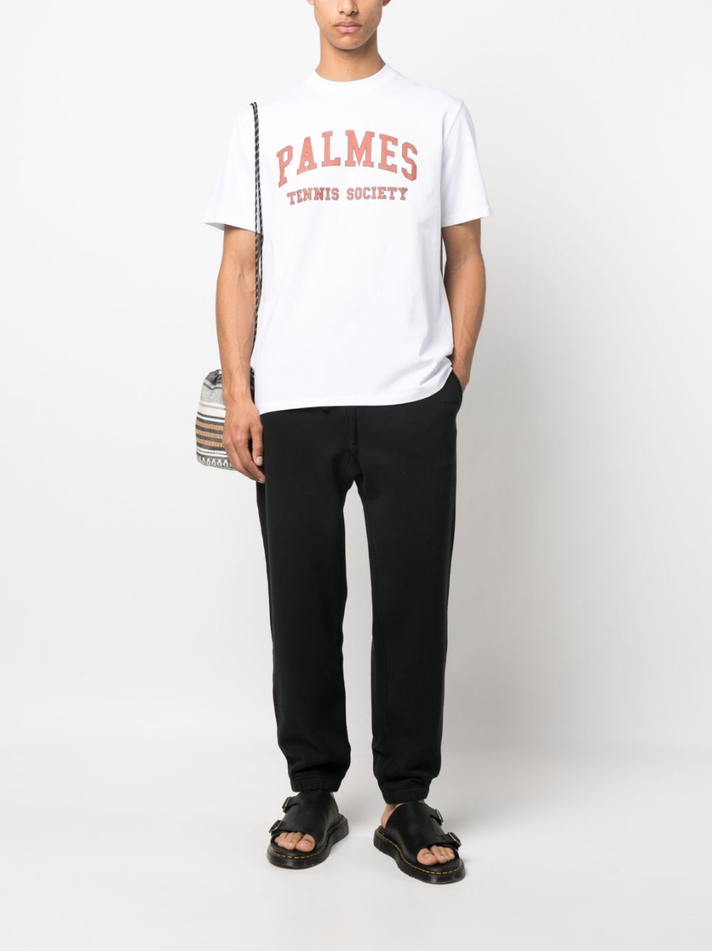 Palmes T-shirt met logoprint - Wit