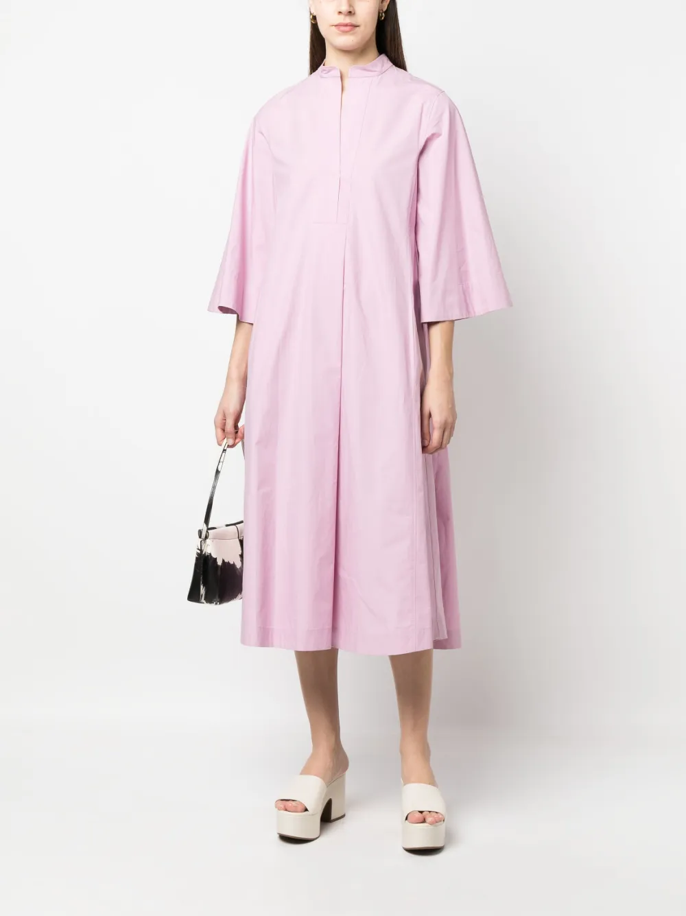 Odeeh Kraagloze blousejurk - Paars