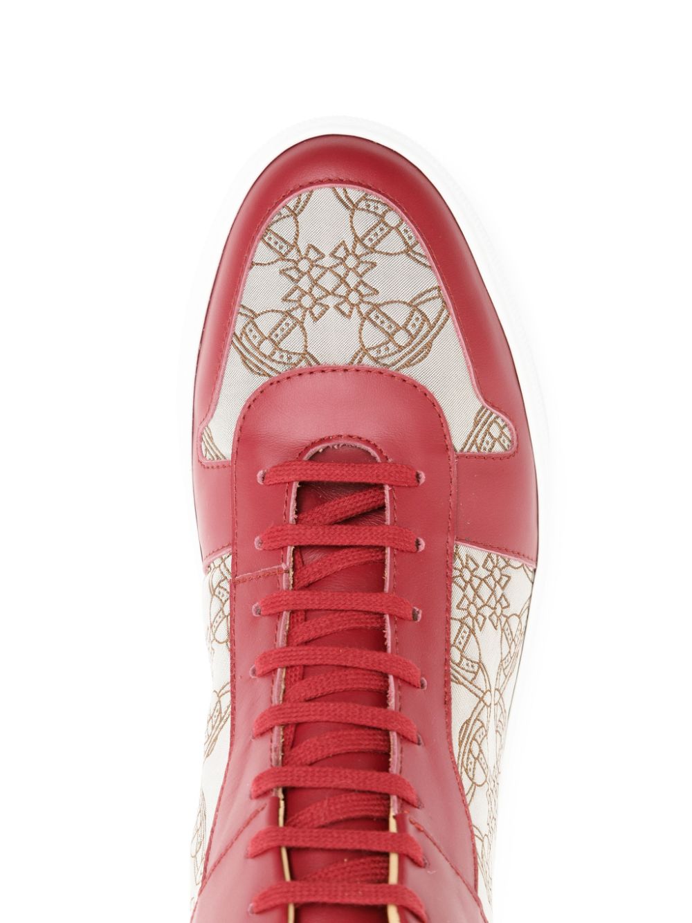 Shop Vivienne Westwood Orb Logo High-top Sneakers In Rot