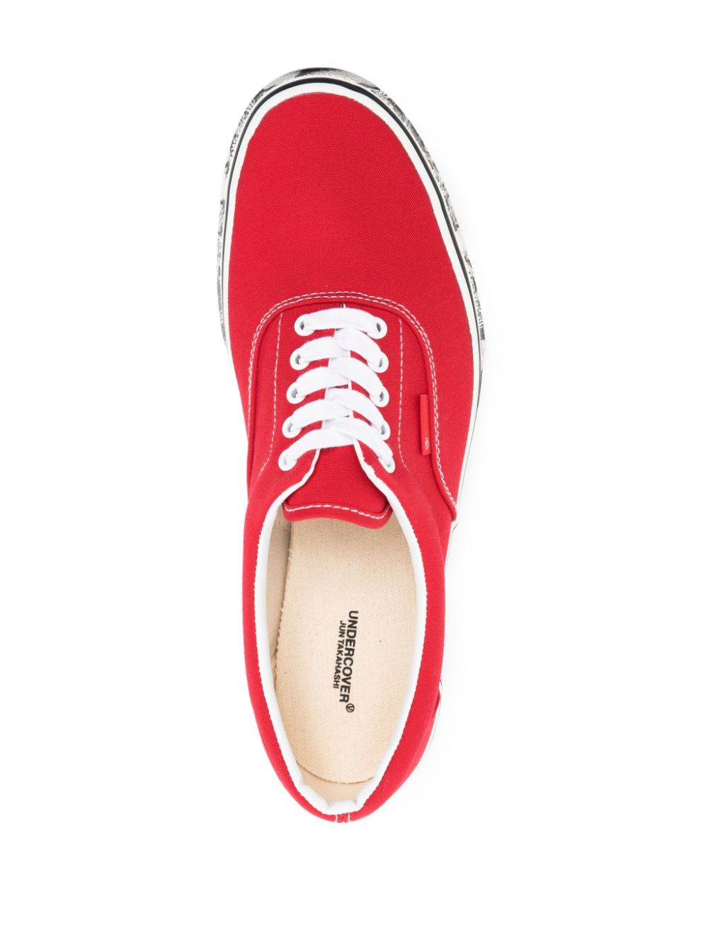 Shop Undercover Lace-up Low-top Sneakers In Red