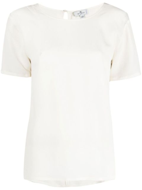 ETRO round-neck silk T-shirt Women