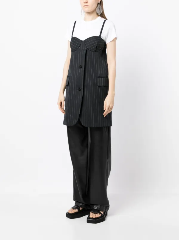 Sacai ピンストライプ ミニドレス - Farfetch