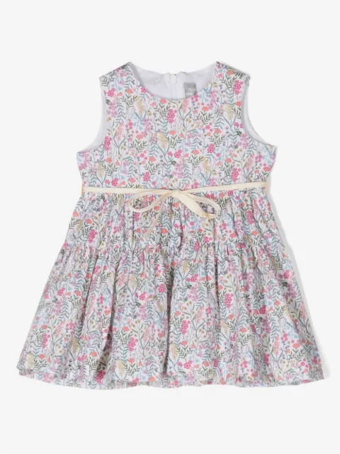 Il Gufo floral-print tiered dress