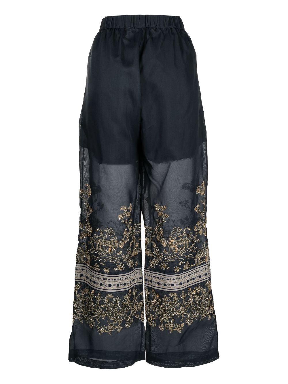 Biyan Embroidered semi-sheer Trousers - Farfetch