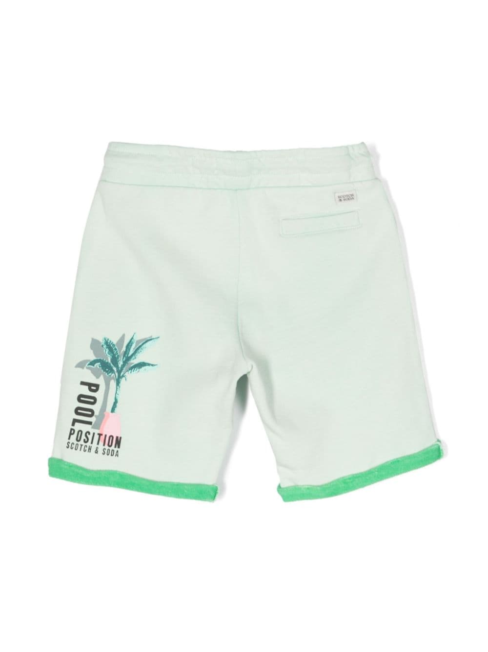 Scotch & Soda Shorts met logoprint - Groen