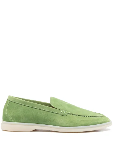 Scarosso stitched-edge suede loafers