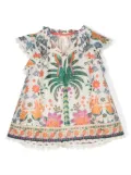 ZIMMERMANN Kids Ginger tropical-print dress - Neutrals