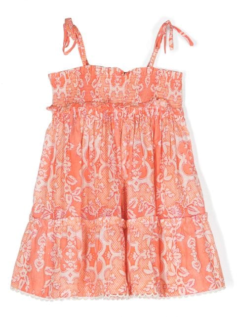 ZIMMERMANN Kids - Raie shirred-effect cotton dress