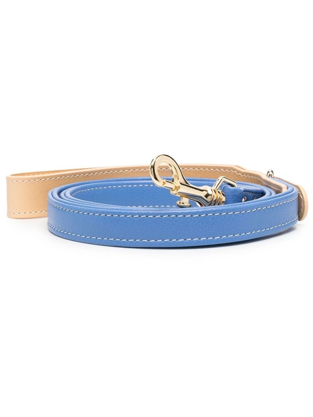 Sporty And Rich Leather Pet Lead In Blue