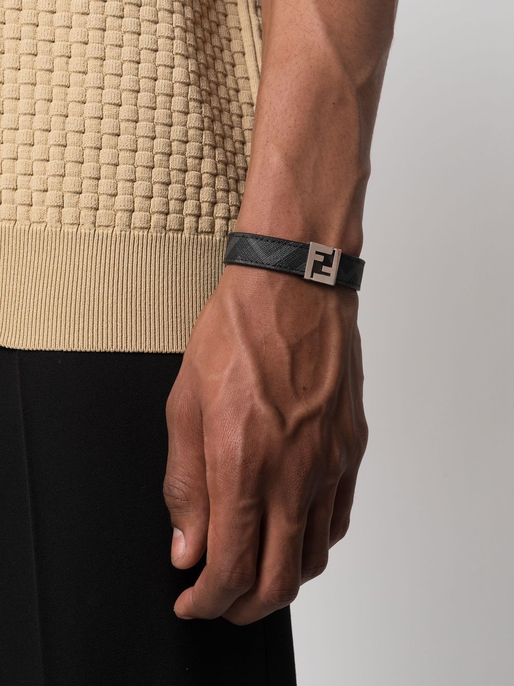 FENDI Leren armband - Zwart