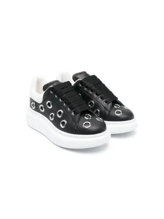 Alexander McQueen Kids low top Leather Sneakers Black FARFETCH JO