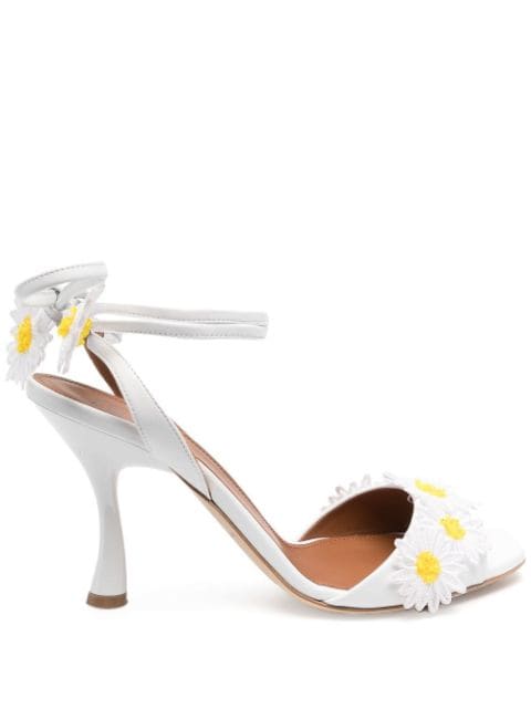 Malone Souliers floral-appliqué mid heel sandals