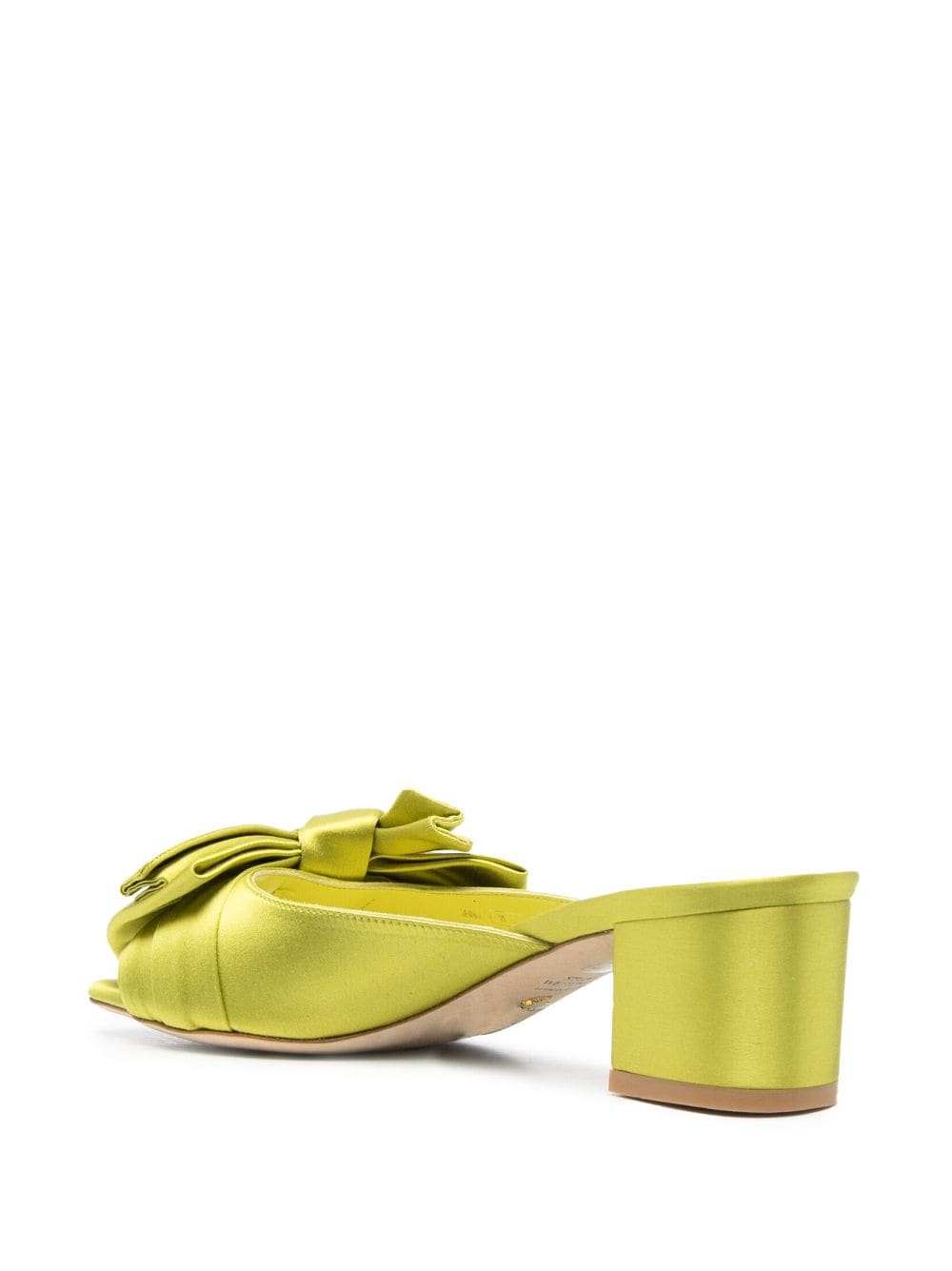 Shop Stuart Weitzman Bow-detail Leather Mules In Green