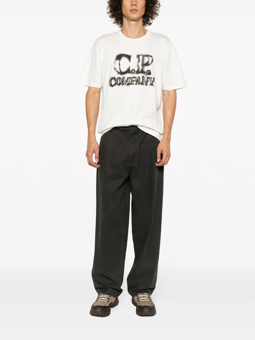 C.P. Company T-shirt met logoprint - Wit