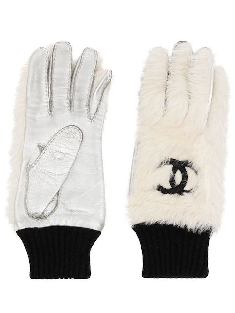 CHANEL Pre-Owned 1990s CC logo panelled gloves