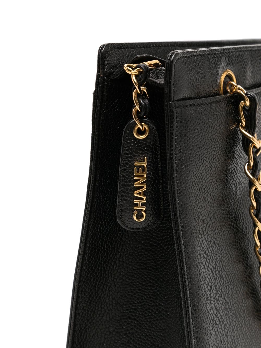 Pre-owned Chanel 1998-1999 Cc Turn-lock Zipped Handbag In Black