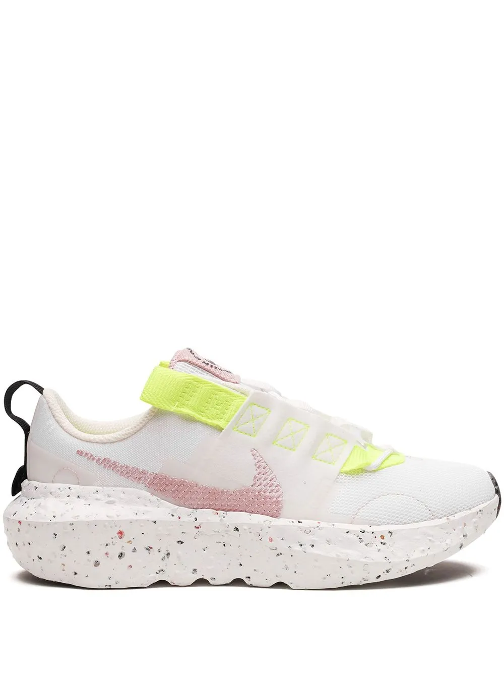 Nike Crater Impact "white Pink Glaze" Sneakers In White/volt/summit White/pink G
