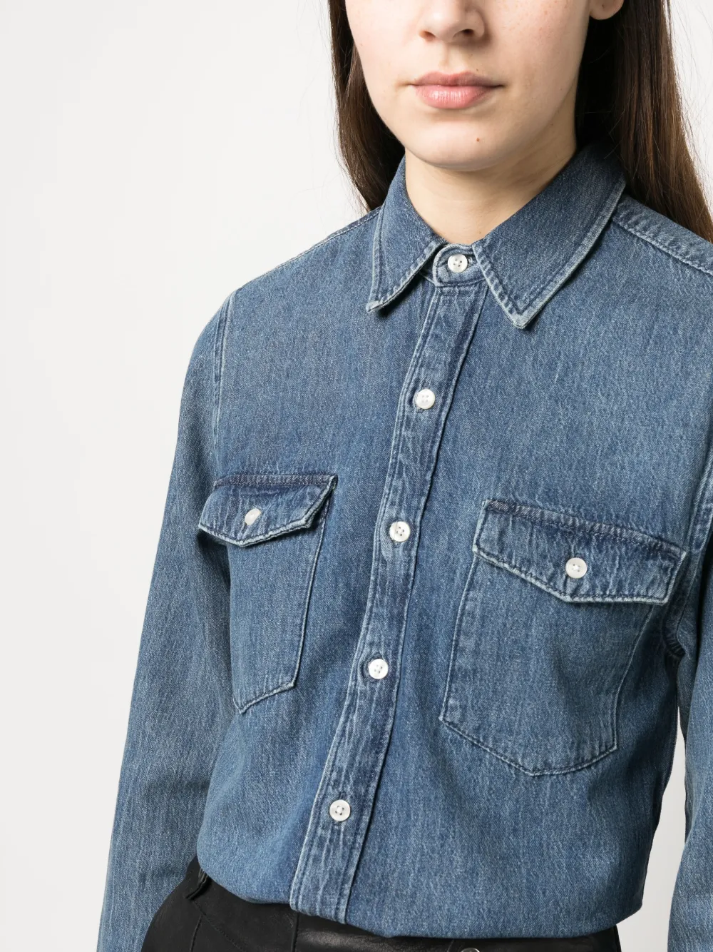 WARDROBE.NYC Front pressstud Fastening Shirt Farfetch